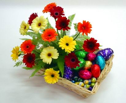  T�rkiye cicek , cicekci  sepette gerbera �i�ekleri 