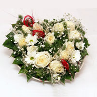  T�rkiye uluslararas� �i�ek g�nderme  ince cam i�erisinde 13 adet beyaz g�l ve kir �i�ek