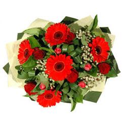  T�rkiye �i�ek g�nderme sitemiz g�venlidir   5 adet kirmizi g�l 5 adet gerbera demeti