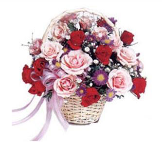  T�rkiye �i�ek , �i�ek�i , �i�ek�ilik  Karisik g�l sepeti 13 adet g�l g�ller
