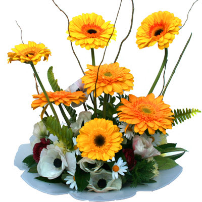 camda gerbera ve mis kokulu kir �i�ekleri  T�rkiye online �i�ek�i , �i�ek sipari�i 