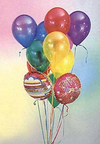  Trkiye cicek , cicekci  19 adet karisik renkte uan balon buketi