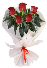 5 adet kirmizi g�l buketi  T�rkiye �i�ek , �i�ek�i , �i�ek�ilik 