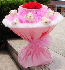  T�rkiye �i�ek ma�azas� , �i�ek�i adresleri  11 adet ayicik ve 5 adet yapay g�l buketi