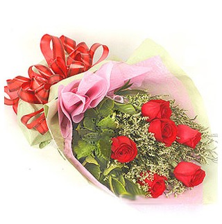  T�rkiye �nternetten �i�ek sipari�i  6 adet k�rm�z� g�lden buket