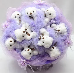 T�rkiye �i�ek g�nderme  9 lu ay� buketi Teddy Bear Bouquet