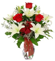 5 adet k�rm�z� g�l ve 1 dal kazablanka  T�rkiye �i�ek�i telefonlar� 