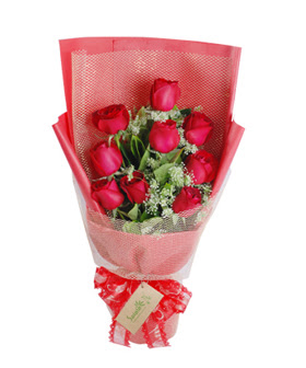 9 adet k�rm�z� g�lden g�rsel buket  T�rkiye �i�ek g�nderme sitemiz g�venlidir 