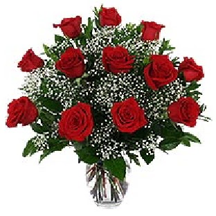  T�rkiye �i�ek g�nderme  12 adet k�rm�z� g�lden vazo tanzimi