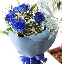 5 adet mavi g�lden buket �i�e�i  T�rkiye �i�ek yolla , �i�ek g�nder , �i�ek�i  