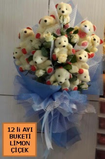 12 Adet ay�c�ktan pelu� ay� buketi  T�rkiye g�venli kaliteli h�zl� �i�ek 