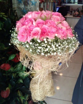 33 adet pembe g�l ni�an k�z isteme buketi  T�rkiye kaliteli taze ve ucuz �i�ekler 