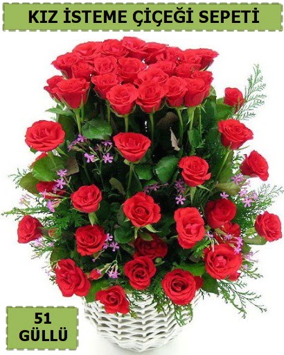 51 ADET KIRMIZI G�LDEN KIZ �STEME SEPET�  T�rkiye g�venli kaliteli h�zl� �i�ek 