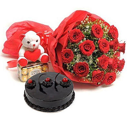 12 k�rm�z� g�l ay�c�k �ikolata ve ya� pasta  T�rkiye yurti�i ve yurtd��� �i�ek sipari�i   