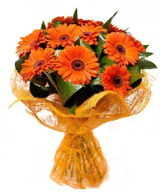 11 adet turuncu gerbera buketi  T�rkiye �i�ek , �i�ek�i , �i�ek�ilik 