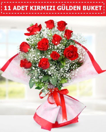 11 Adet K�rm�z� G�l Buketi  T�rkiye ucuz �i�ek g�nder 