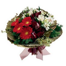 T�rkiye internetten �i�ek sipari�i  gerbera ve mevsim demeti