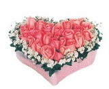 kalp i�erisinde 9 adet pembe g�l  T�rkiye �i�ek yolla , �i�ek g�nder , �i�ek�i  