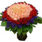 71 adet renkli g�l buketi   T�rkiye �i�ek g�nderme sitemiz g�venlidir 
