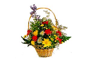  T�rkiye �i�ek g�nderme  sepet i�erisinde mevsim kir �i�ekleri aranjmani