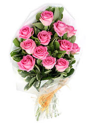  T�rkiye hediye sevgilime hediye �i�ek  12 li pembe g�l buketi.