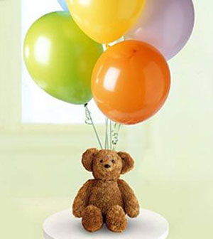  T�rkiye �i�ek�i ma�azas�  15 adet karisik renkte u�an balon ayicik