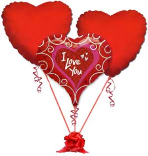  T�rkiye �i�ek�i ma�azas�  3 adet b�y�k boy kalp u�an balon