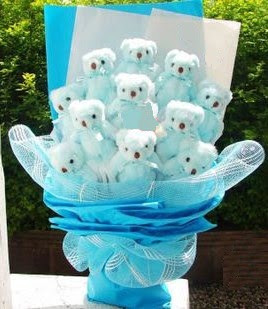 13 adet pelus ayiciktan g�rsel hediye buketi  T�rkiye �i�ek sat��� 