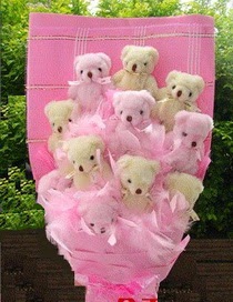 12 adet pelus ayiciktan ayi buketi  T�rkiye ucuz �i�ek g�nder 