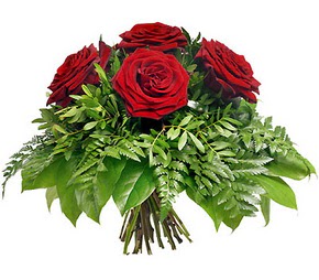  T�rkiye uluslararas� �i�ek g�nderme  5 adet k�rm�z� g�lden buket