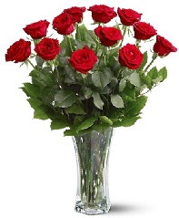11 adet k�rm�z� g�l vazoda  T�rkiye ucuz �i�ek g�nder 