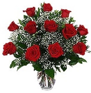  T�rkiye �i�ek g�nderme  12 adet k�rm�z� g�lden vazo tanzimi