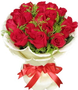 19 adet k�rm�z� g�lden buket tanzimi  T�rkiye cicekciler , cicek siparisi  