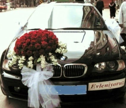 G�rsel gelin arabas� s�slemesi  T�rkiye uluslararas� �i�ek g�nderme 