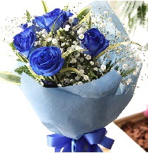 5 adet mavi g�lden buket �i�e�i  T�rkiye �i�ek yolla , �i�ek g�nder , �i�ek�i  