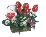  T�rkiye hediye sevgilime hediye �i�ek  Lilyum ve oyuncakli arajman 