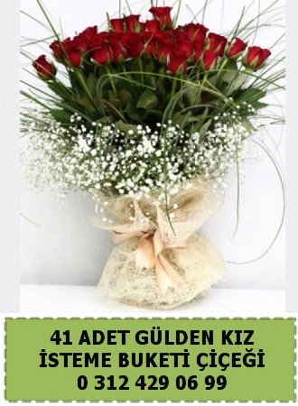 41 k�rm�z� g�lden k�z isteme �i�e�i buketi  T�rkiye kaliteli taze ve ucuz �i�ekler w