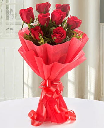 9 adet k�rm�z� g�lden modern buket  T�rkiye �i�ek ma�azas� , �i�ek�i adresleri  