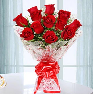 11 adet k�rm�z� g�lden g�rsel ��k buket  T�rkiye �i�ek g�nderme sitemiz g�venlidir 